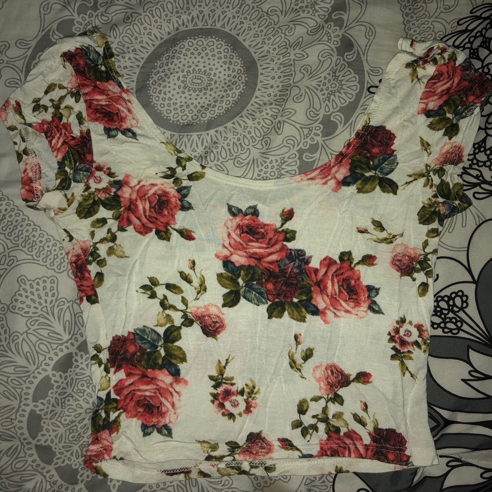 Floral small crop top